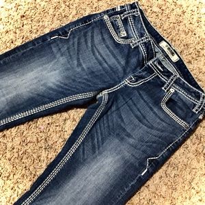 Woman’s rock and roll jeans
